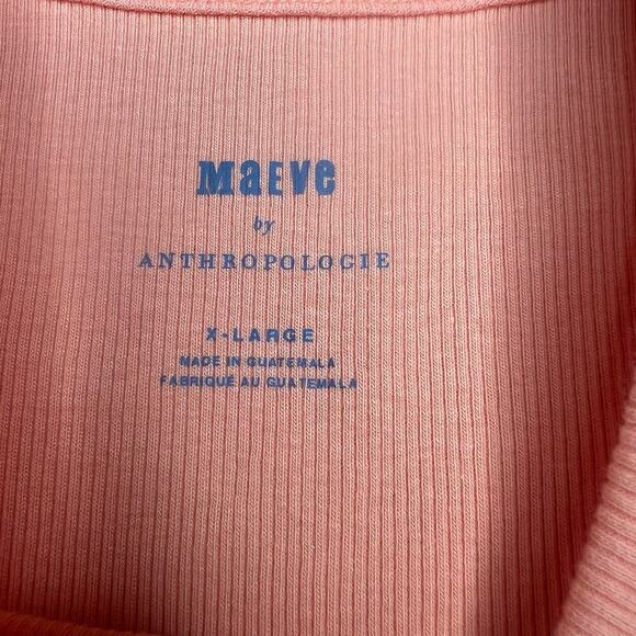 Anthropologie Maeve The Blair Cropped Racerback Baby Tee Size XL Peach Tank NWT - Picture 5 of 9